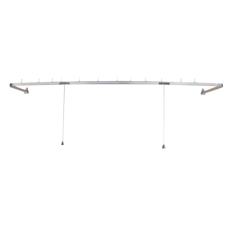 Guide rail adjustable curved shower curtain rod aluminum semi-circular shower curtain rod