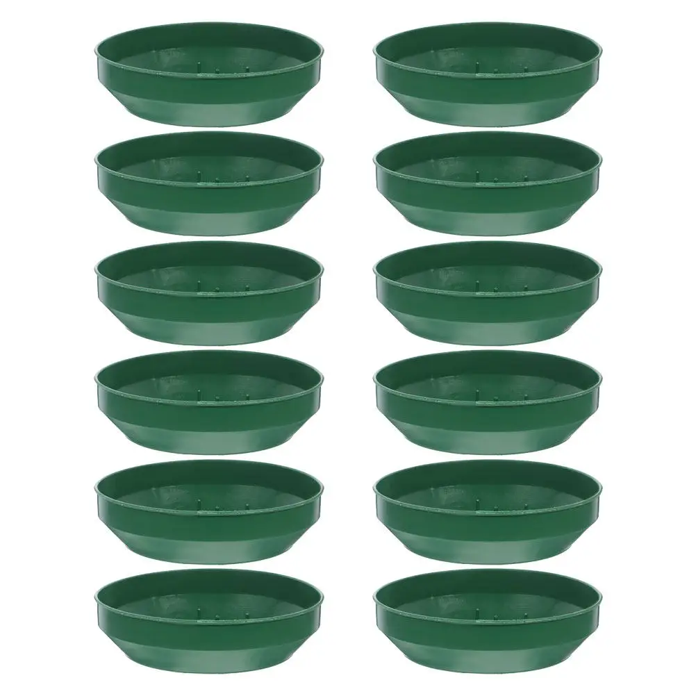 12Pcs Round Plastic Flower Arrangement Base Bowl for Centerpiece Decorating Floral Design Tray DIY Flower Foam Holder Plate