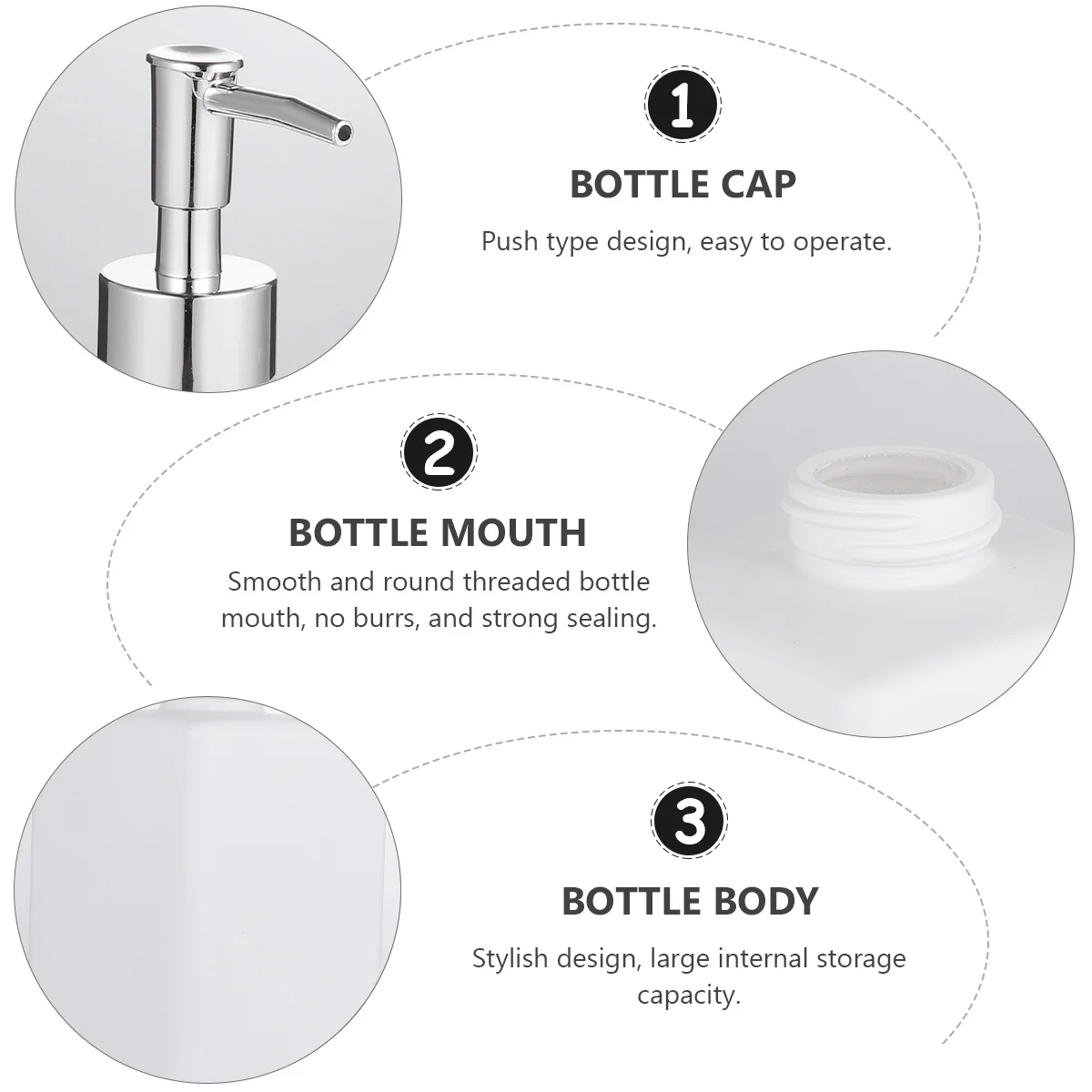 1Pcs 350ml Refillable Lotion Bottle Premium Material Simple Operation Aesthetic Design Suitable Home Hotel Travel Storage