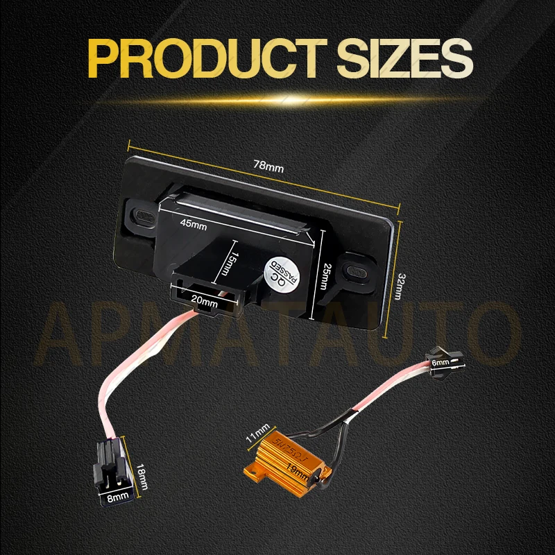 LED License Number Plate Light For Porsche Cayenne 955 957 For VW Passat B5.5 5D Touring Touareg 7L Tiguan CA204 Car Accessories - view 2