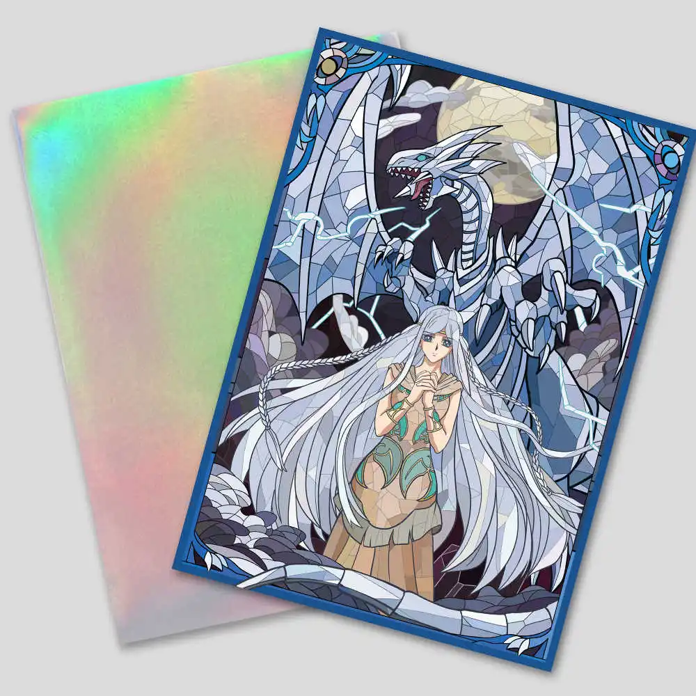 يو غي أوه! الظلام الساحر فتاة سايبر التنين سلسلة بطاقة الألعاب كم واقية 63x90mm الغسيل Dragonmaid الليزر بطاقة كم اللعب #6