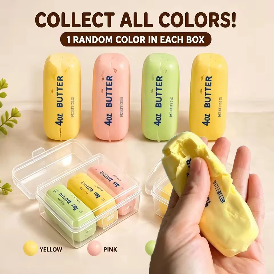 Butter Stick Wax Cracking Squeeze Toy Crackable Texture Crispy Feel Crispy Stress Balls Handmade Craft Cheese Crunchy Sound Ball