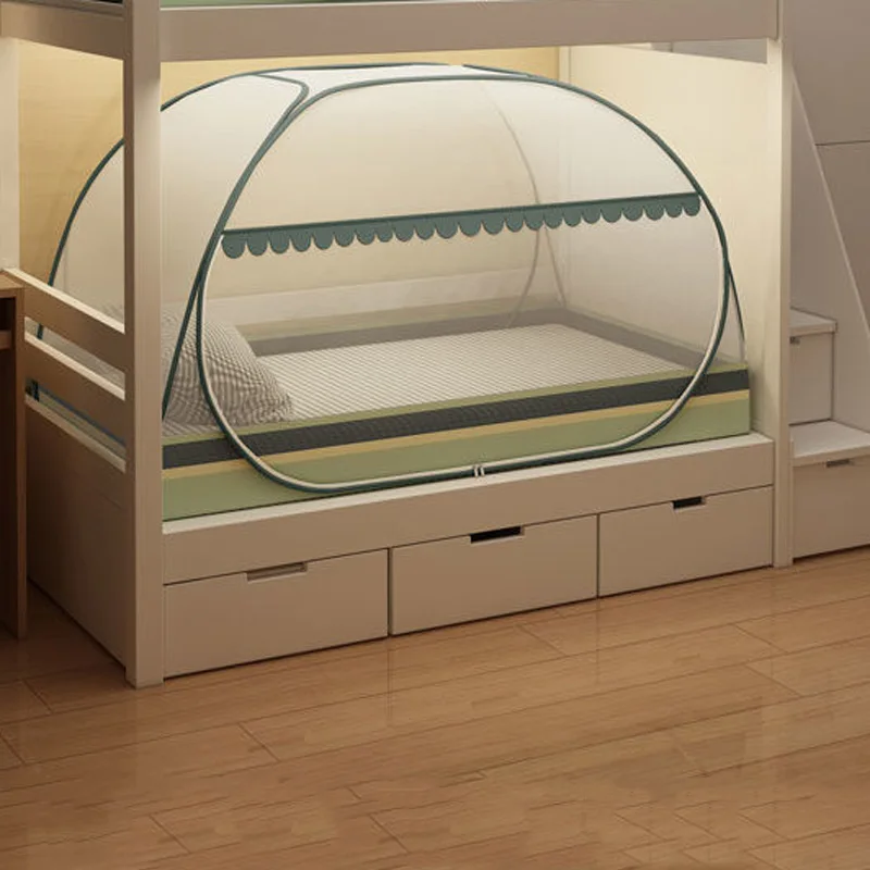 

Full Bottom Single Door Mosquito Net Dormitory Upper Bunk Double Door Mosquito Net Home Encryption Mesh Yurt Mosquito Net