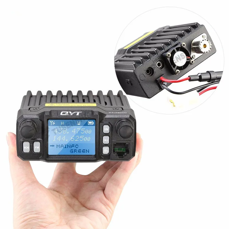 QYT KT-7900D 25W Quad Band Mobile Radio 144/220/350/440MHZ 4 Bands FM Transceiver Car Radio Walkie Talkie