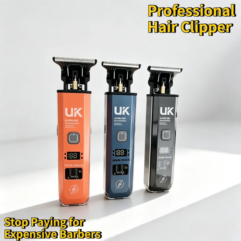 2026 T9 Man Professional Hair Clipper USB Rechargeable 0mm Close Cut Cordless & Portable Complete Kit - Everything You Need