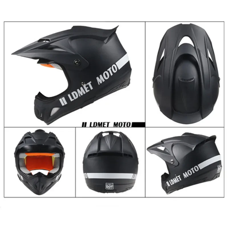 Motorcycle Helmet Casco Moto Retro Motorbike Light Weight Motocross Face With Three Gift Matte Black L Yellow
