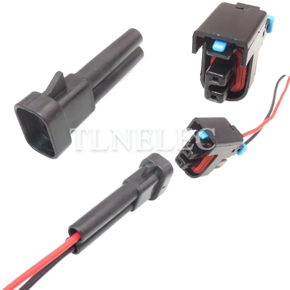 2 Pin Way Car Wire Cable Connector with Wires Auto Fuel Spray Nozzle Sealed Sockets For Buick Excelle 15326181 15411633