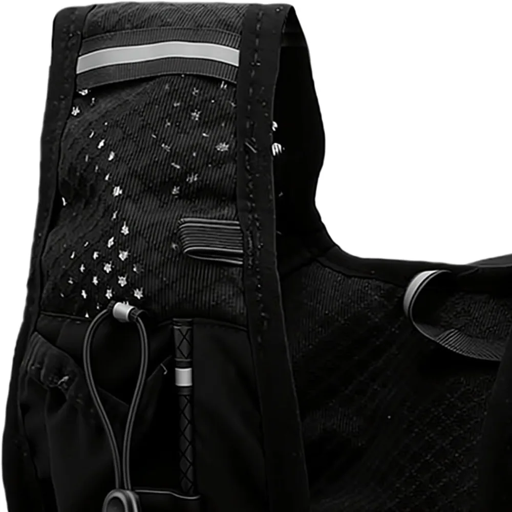 2PCS Nylon Hydration Running Vest Breathable with Reflective Strips Running Hydration Pack Lightweight Hydration Vest Backpack