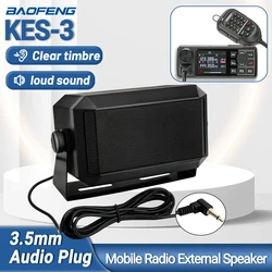 Baofeng Rectangular External Communications Speaker Clear Loud Sound for All 3.5mm Walkie Talkie Plug CB Radios Ham Radio