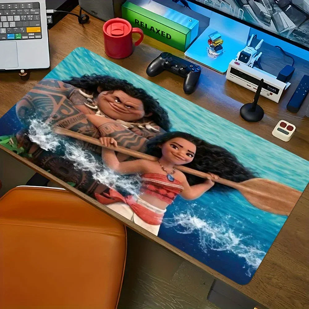 

Moana Extra Large Mouse Pad with Stitched Edges - Vibrant Polyester Desk Mat Featuring Moana and Maui, Ideal for Gaming & Office