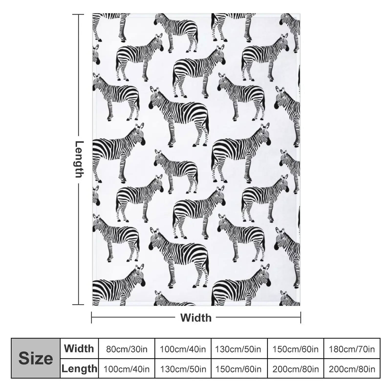 Zebra, Black and White Zebras Throw Blanket Baby Camping Giant Sofa Sofa Throw christmas decoration Blankets