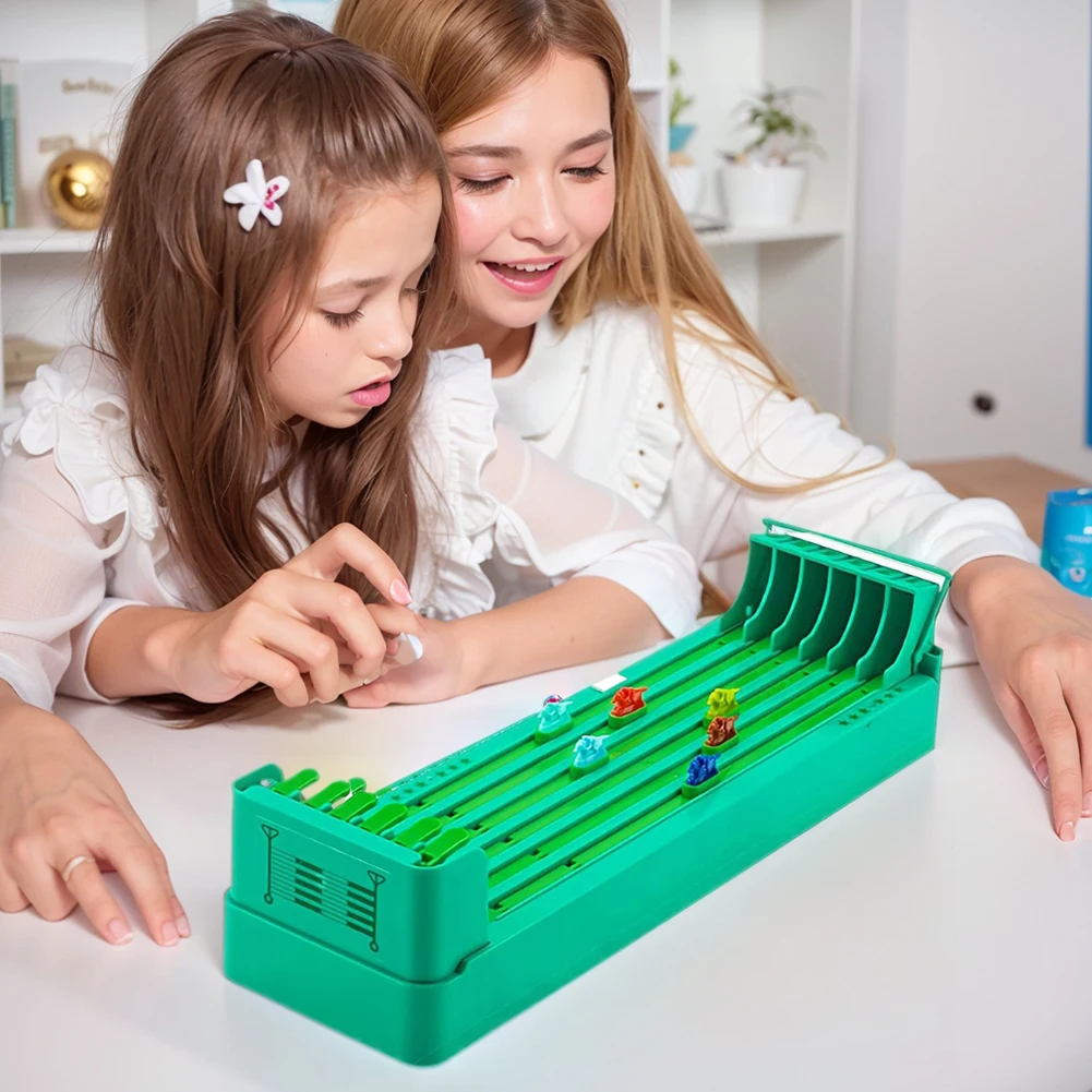 Tisch-Pferderennen-Spiel mit 6-teiligem Pferderennen-Spiel, interaktives Spielzeug, Hand-Auge-Koordination für Familienspiele