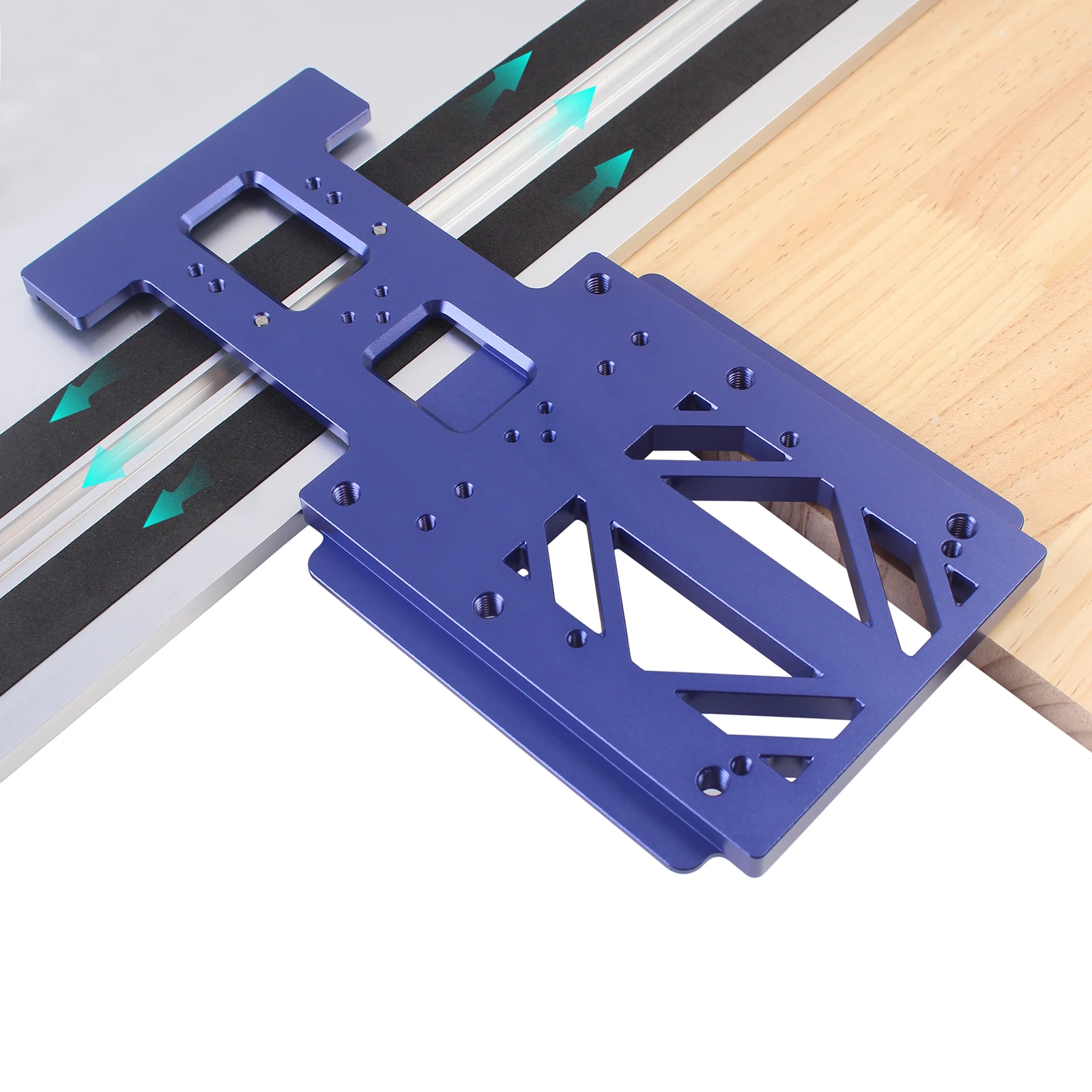 Imagem -03 - Liga de Alumínio Woodworking Square Guia Ferroviário Braçadeira Universal Track Saw 90 ° Angle Stop Guide Plate Carpenter Posição Ângulo Ferramenta