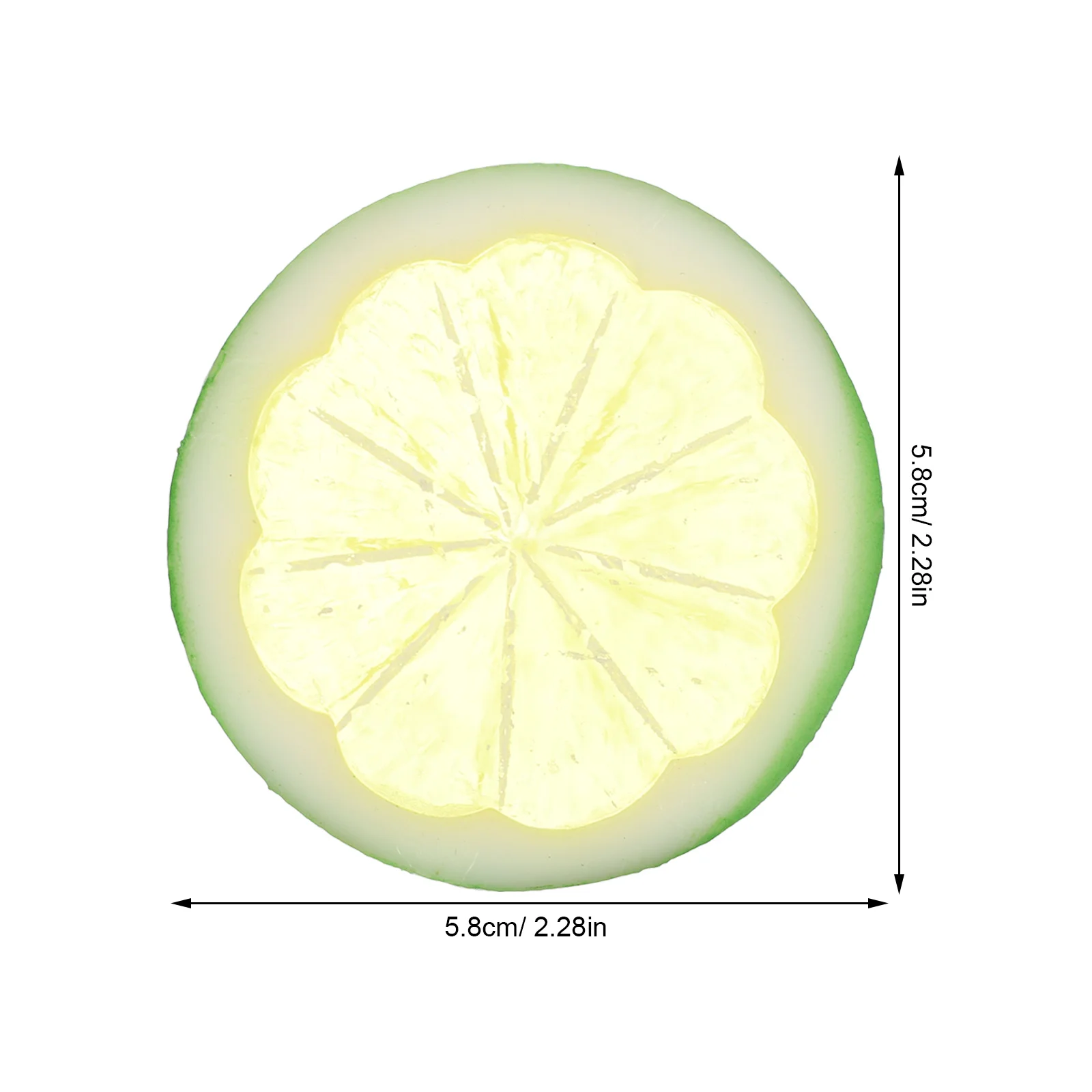 6 قطع شرائح الليمون النابضة بالحياة الفاكهة الاصطناعية البلاستيكية الديكور حزب الجدول المركزية التصوير الدعائم ديكور غرفة مكتب المنزل