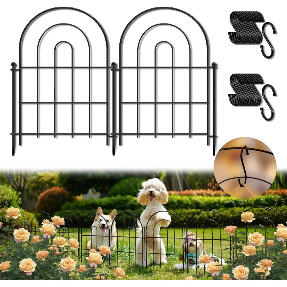 

Garden ence Panels, 17 in (High) x 20 t (Long) lower Bed encing or Small Animal Barrier, 19 Pcs Metal Decorative ences Border wi