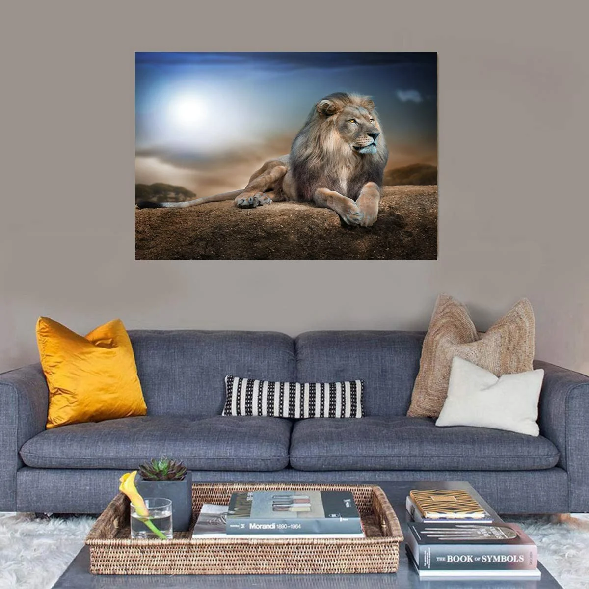 الأسد قماش يطبع جدار الفن الحيوان العالم سلسلة المشارك الفن الحديث اللوحة لغرفة المعيشة غرفة نوم ديكورات المنزل غير المؤطرة #5