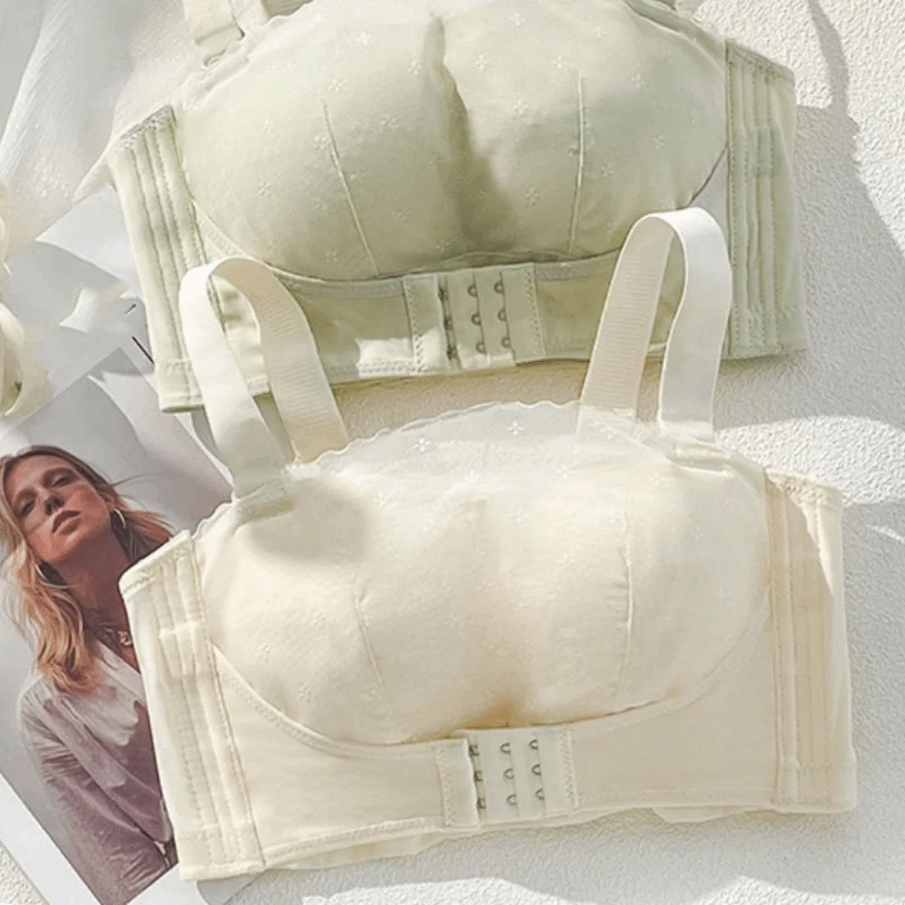 Comodo reggiseno con fibbia anteriore senza cuciture, in rete antiurto, intimo da donna, lingerie, reggiseno push up da donna