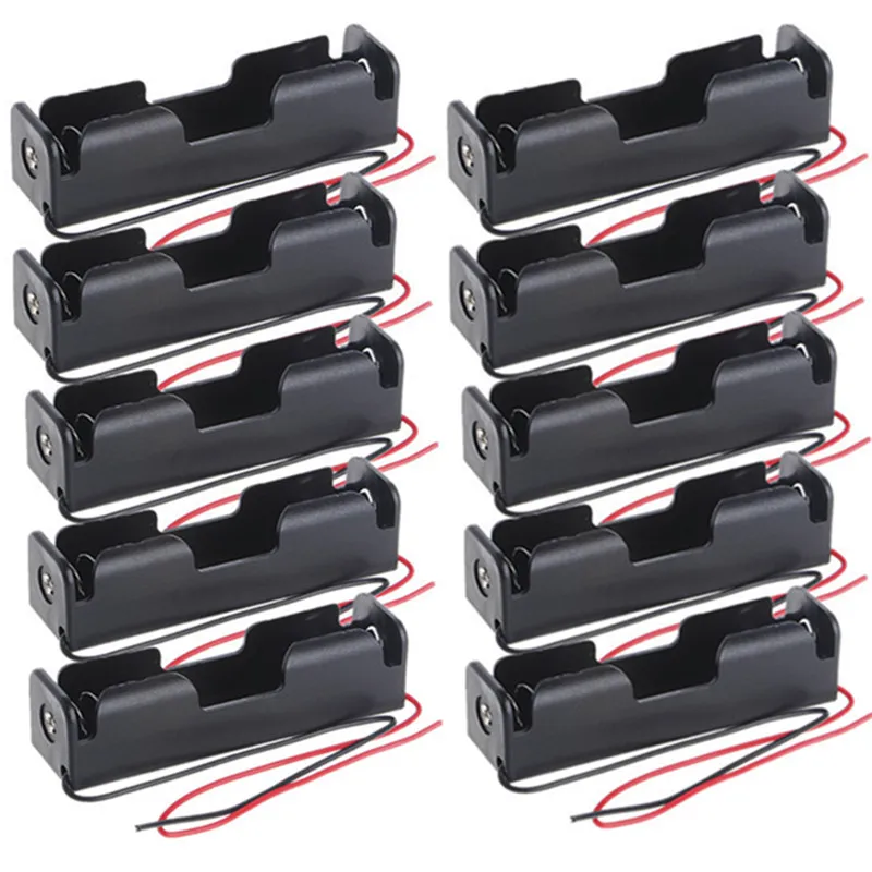 

10Pcs/5Pcs 18650 Power Bank Cases 1X 3.6V-4.2V 18650 Battery Holder Storage Box Case 1 Slot Battery Container With Wire Lead