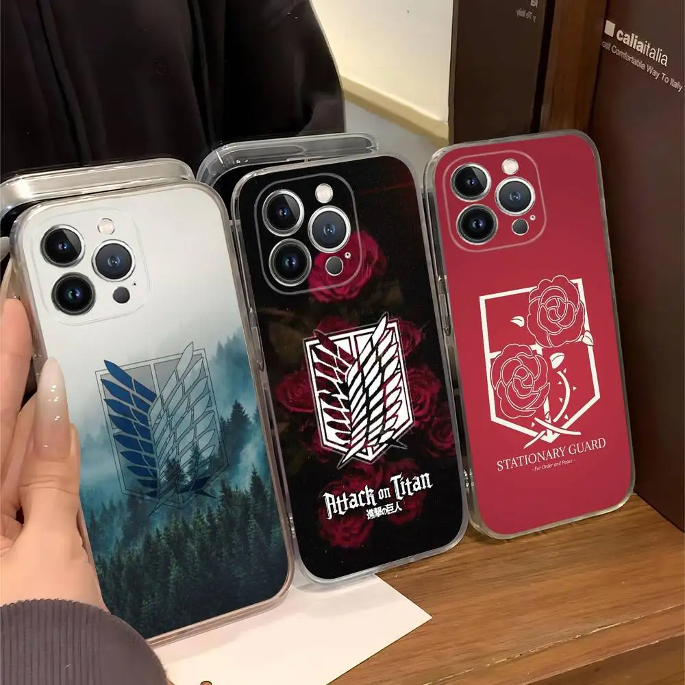 Anime A-Attack On Titan Phone Case For IPhone 16 15 14 11 12 13 Mini Pro XS Max Cover 6 7 8 Plus X Funda Shell