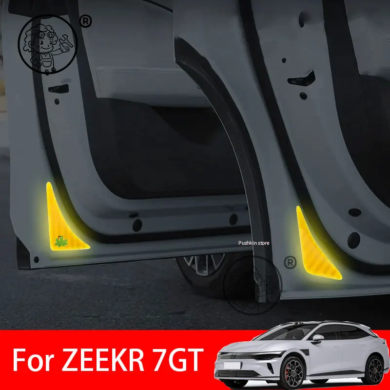 

For ZEEKR 7GT 2025 2026 car interior parts Anti rear collision warning sticker for front bumper of door accessories