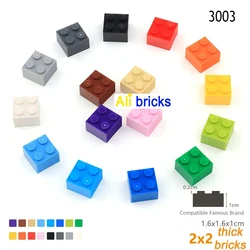 15pcs DIY Thick Figures Bricks 2x2 Dots Building Blocks Educational Classic Brick Compatible With 3003 Plastic Toys For Children