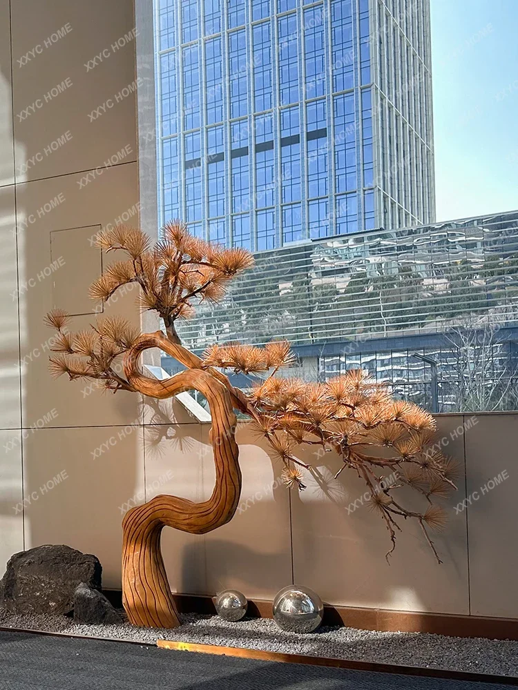 

Новый китайский стиль искусственное поздравление сосна вестибюль лестница украшение пейзаж крытый пейзаж моделирование