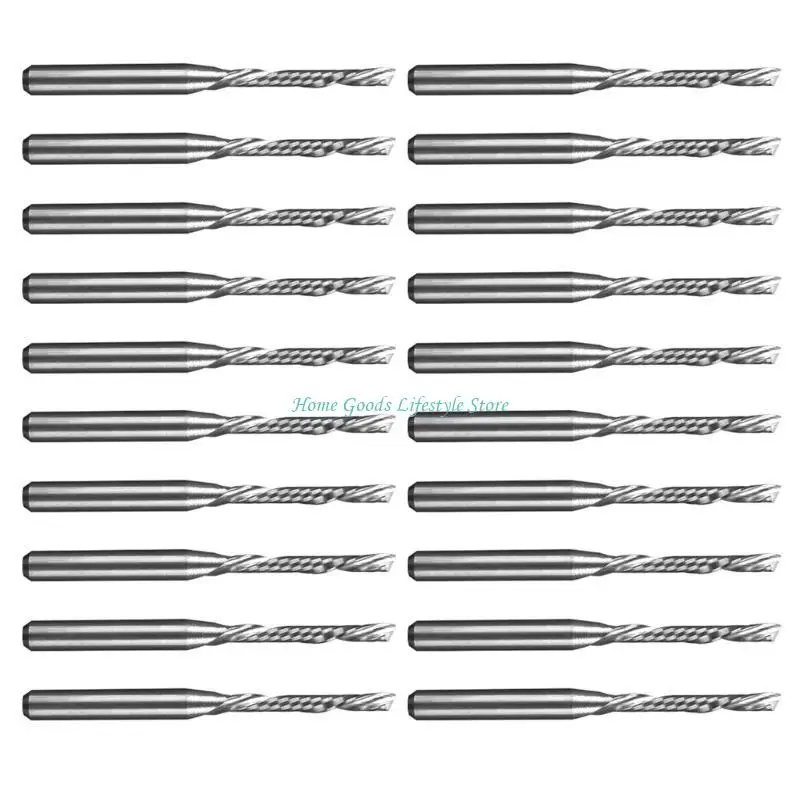 

E74E Концевые фрезы из карбида с одной канавкой, хвостовик 3,175 мм для алюминиевого металла