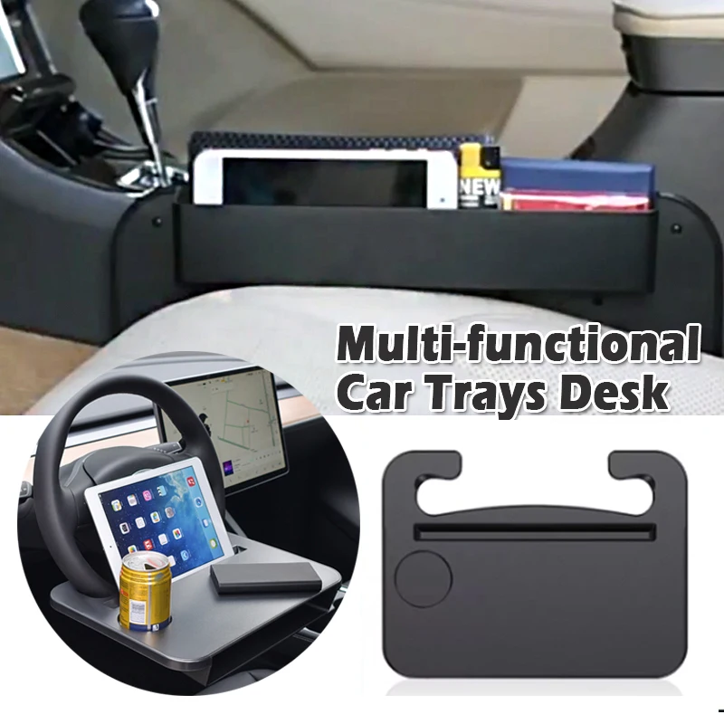 Car Table Holder Steering Wheel Car Laptop Computer Desk Mount Stand Table Eat Work Cart Drink Food Coffee Goods Holder Tray