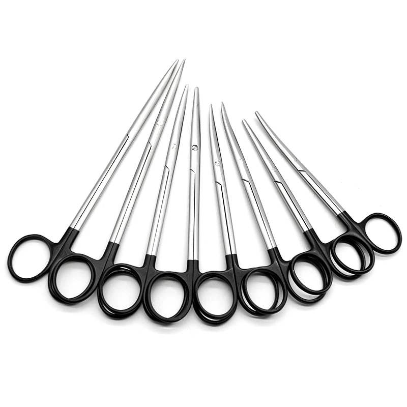 Cutting Tonsil Non-damaged Vocal Cord Cutter Straight Stainless Steel black Handle Scissors Medical Instruments