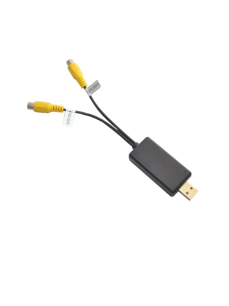 อะแดปเตอร์ USB CVBS RCA เอาต์พุตวิดีโอกล่องอินเตอร์เฟสไปยัง Android วิทยุเครื่องเล่นมัลติมีเดียทีวีระบบความบันเทิงมองหลังรถยนต์