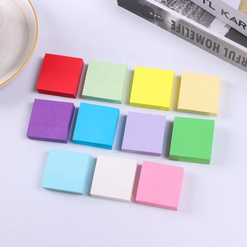 Bonito Mini Colorido Sticky Notes, Adesão Forte, Nota Pads, Planejador Adesivo, Memo Pad, Escola e Escritório Papelaria Suprimentos