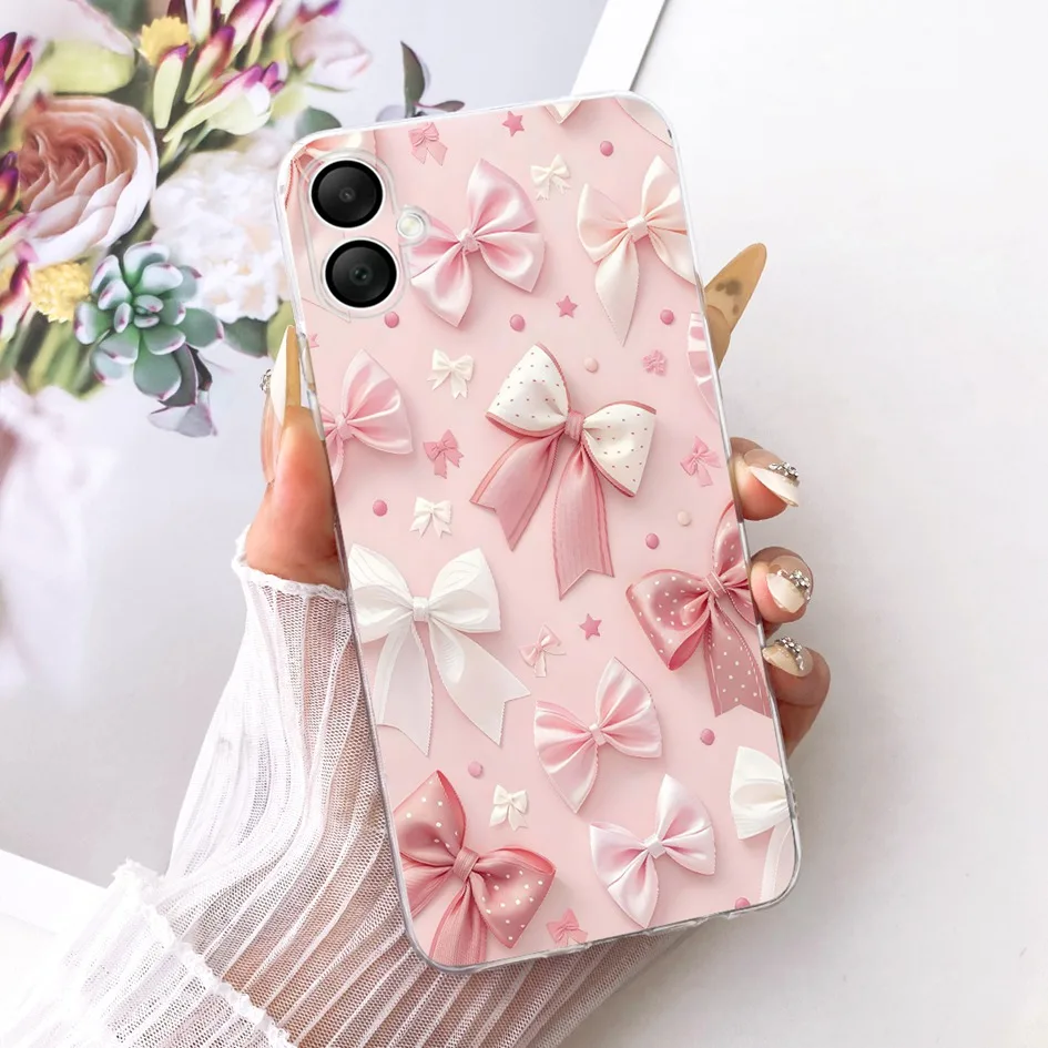 حافظة لهاتف سامسونج جالاكسي A06 4G SM-A065F موضة جديدة زهور غطاء ناعم من السيليكون الشفاف لهاتف سامسونج A07 2025 A 07 GalaxyA07 Fundas #5