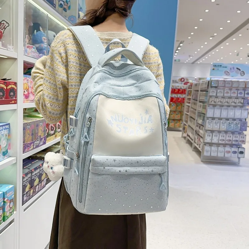 traveasy-2026-nouveau-sac-a-dos-decontracte-style-frais-ins-en-nylon-avec-breloque-en-peluche-pour-Etudiants-du-primaire-et-du-college-ideal-pour-les-trajets-quotidiens