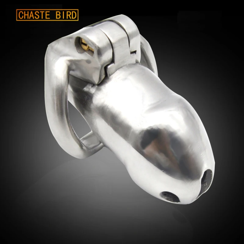 CHASTE BIRD Male 316L Stainless Steel Luxury Honorable Small Size Cage Male Chastity Belt Magic Locker Device Sex Toy HT-V2 A256