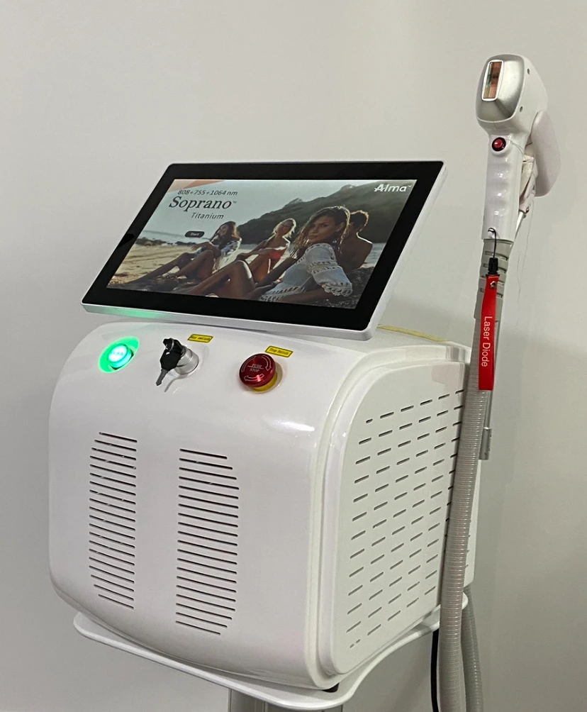 Láser de diodo de depilación 4000w 755 808 1064 Nm máquina de platino de hielo láser de depilación rápida para eliminar el láser de depilación