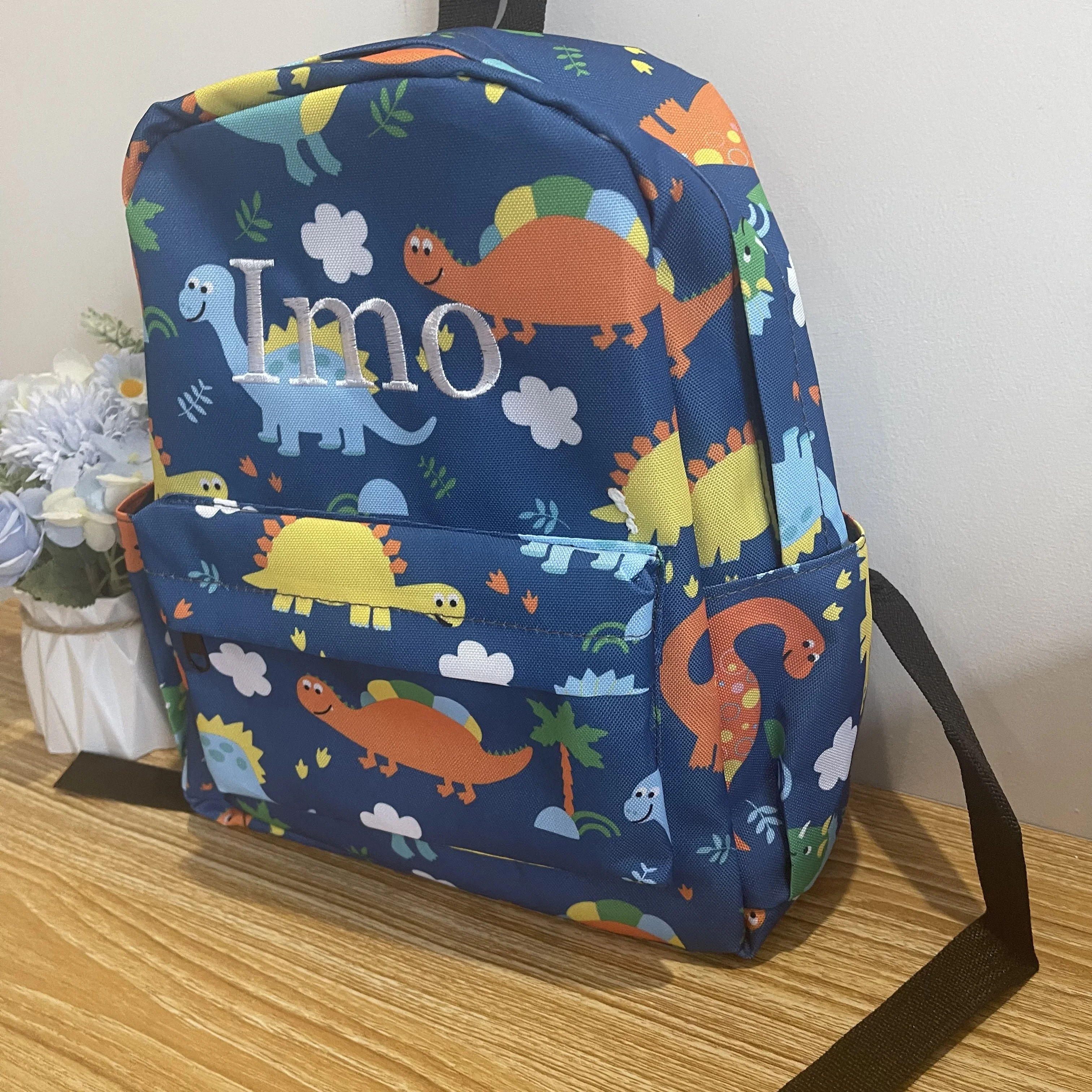 Customized Cute Cartoon Children's Backpack Embroidered Small Dinosaur Backpack Minimalist And Fashionable Snack Gift Pack