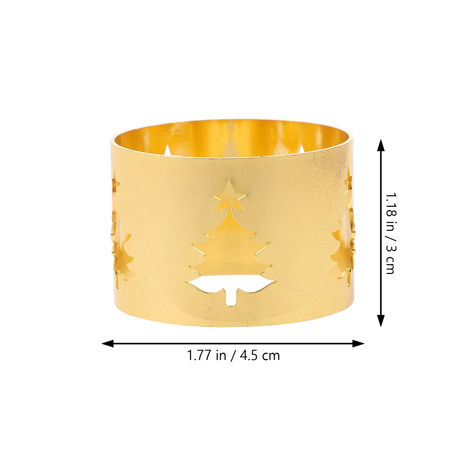 

4Pcs Stylish Xmas Napkin Rings Iron Material Add Warm Atmosphere to Dining Christmas Napkin Holders Table Decors