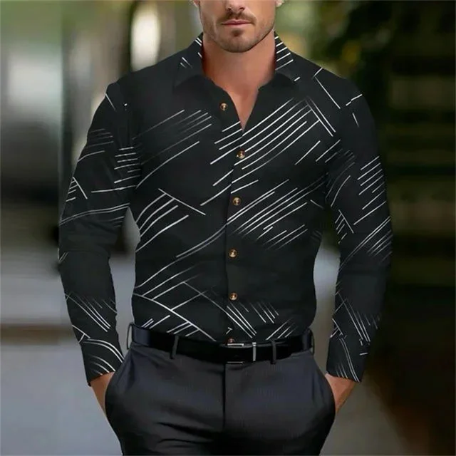 

Men's Simple Long Sleeved Shirt For Youth Fashion Versatile And Artistic Loose And Casual Collar Top MB12