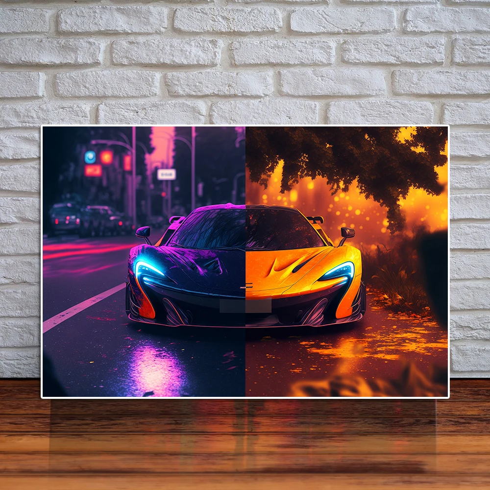 

Luxury Supercar MCL P1 Graffiti Canvas Painting Abstract Racing Poster And Print Fashion Sports Car Mural Living Room Home Decor