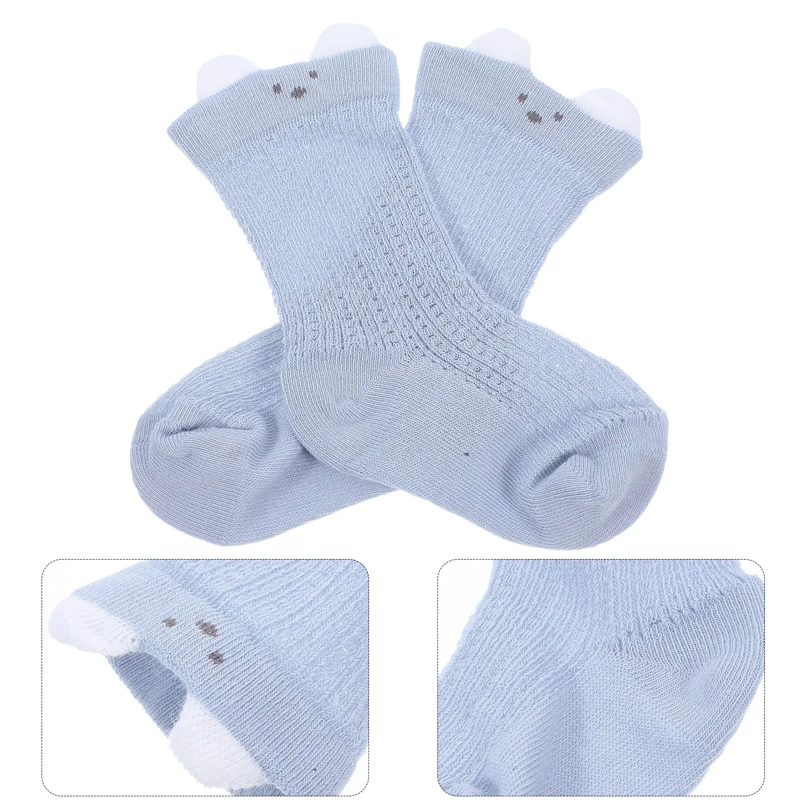 1Pair Mesh Breathable Baby Socks Lightweight Cotton Midcalf Newborn Toddler Socks Unisex Infant Boys Girls Baby Sock