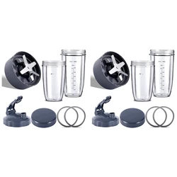2X części zamienne blendera do mikserów Nutribullet 600W/900W/PRO-ekstraktor ostrze i 32Oz ogromne kubki i 24Oz ogromne kubki
