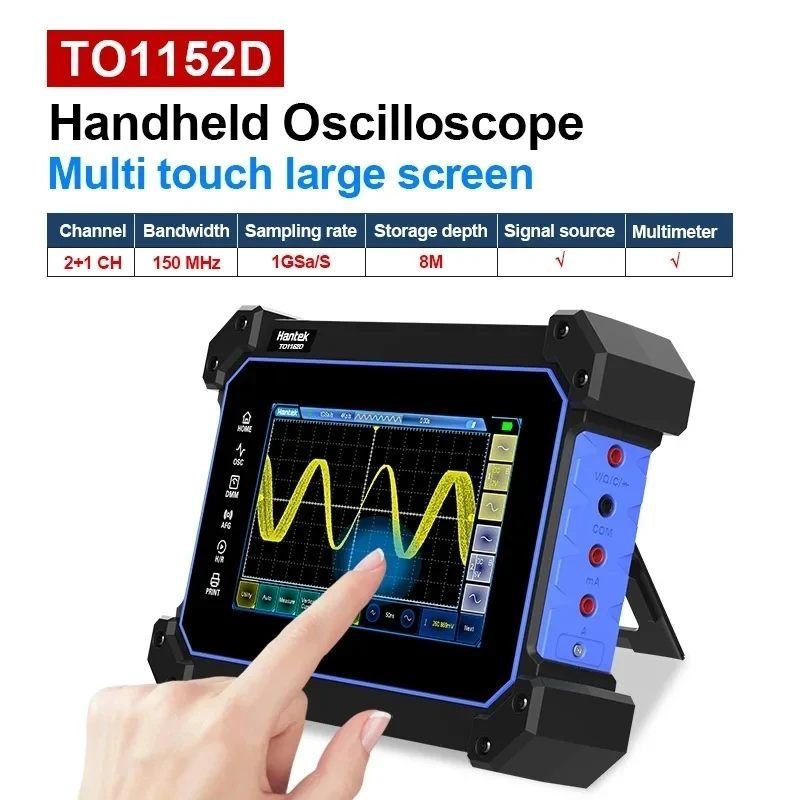 Digital 2 Channel Oscillocope+1CH Signal Generator Spectrum Analyzer 250MHZ 1GSa/S+ Multimeter TO1002D Series