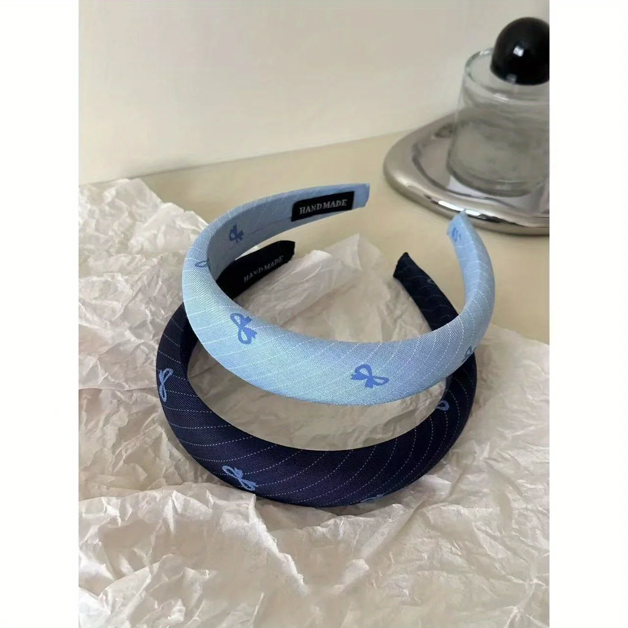 

Bow Striped Hair Hoop High Crown Compression Elegant Design for Women Girls Daily Styling Hair Accessories