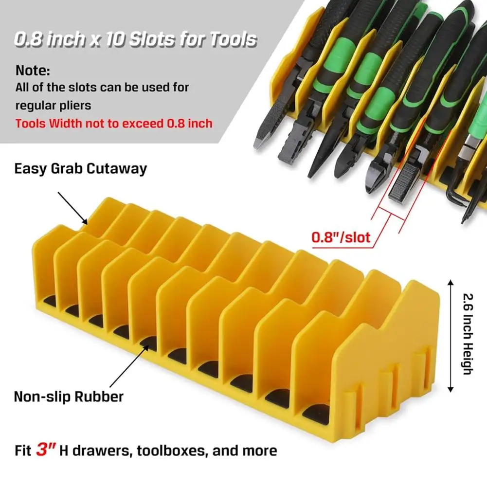 ذو طيات تخزين الرف المضادة للانزلاق انفصال كماشة القاطع تخزين الرف مع 10 فتحات وجع المنظم للمرآب وورشة العمل Storag #2