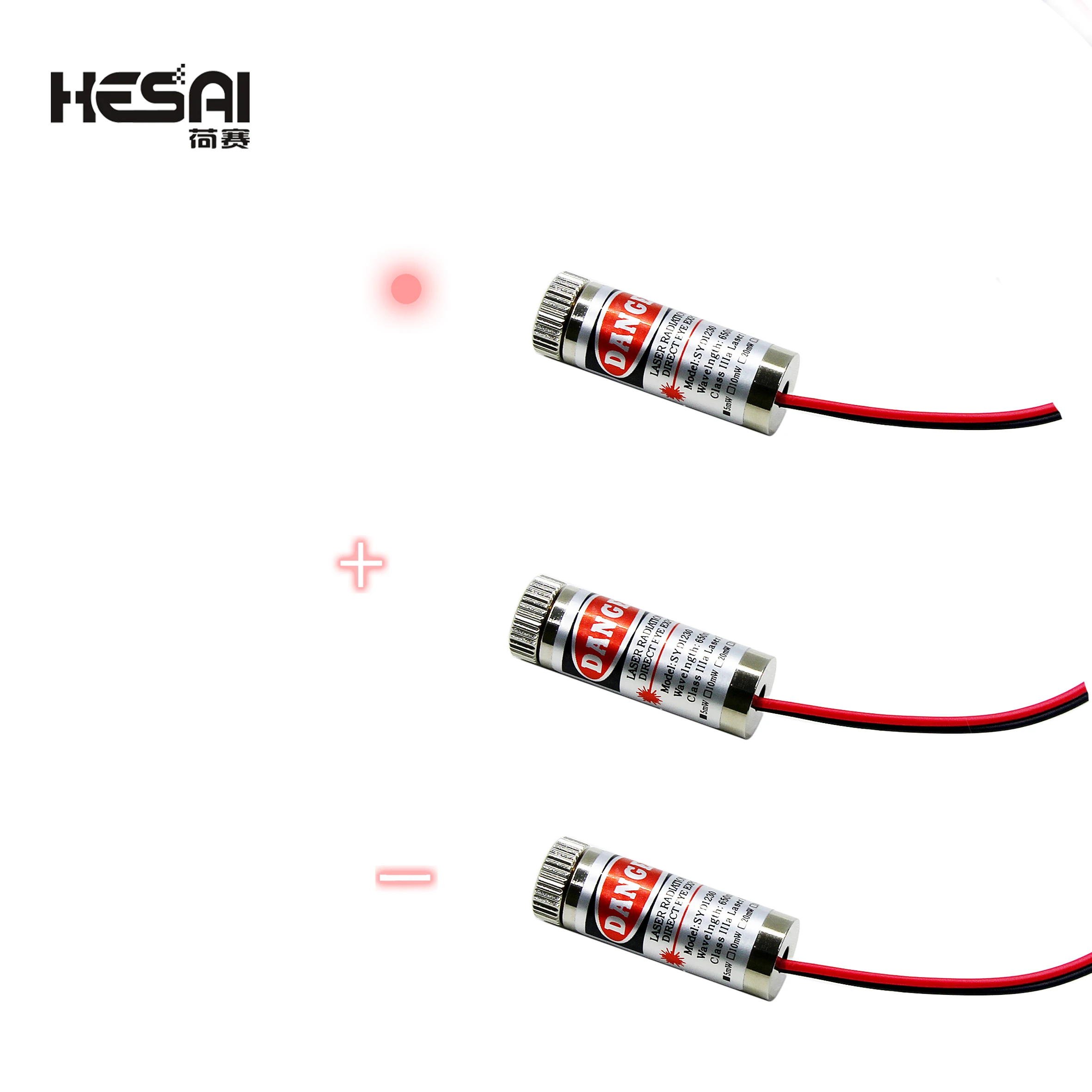 Most Popular Laser Diode 650nm 3V/5V 5mW Red Point Laser Module Head Glass Lens Focusable Industrial Class