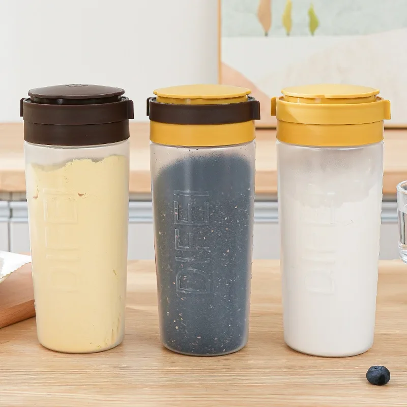 Rotating Powder Dispenser,home Creative Baking Powder Dispenser,large Capacity Barbecue Powder,starch with Lid Seasoning Bottle