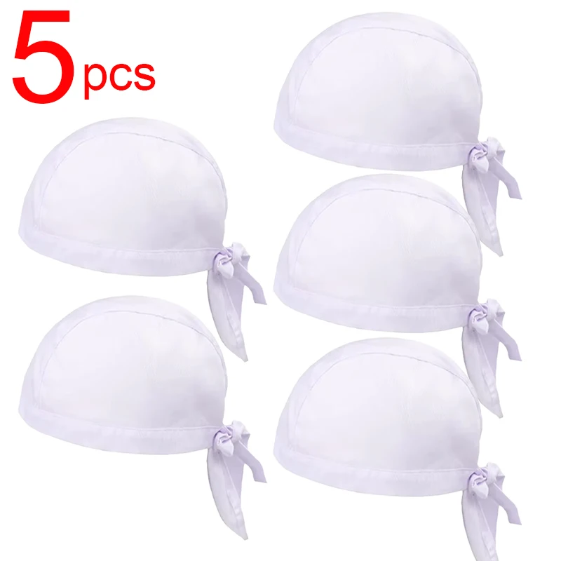 3個または5個のケータリングサービスシェフキャップ、ホテルシェフ、海賊帽、レストランウェイターハット、食堂、ベーカリー、キッチン、家庭用調理帽子