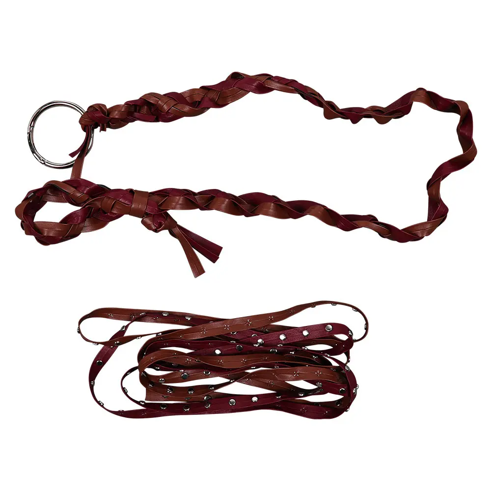 How Train Dragon Cosplay Astrid Red Brown Leather Belt Hallowmas Role Play Props Outfit Accessories Party Disguise Carnival view 6