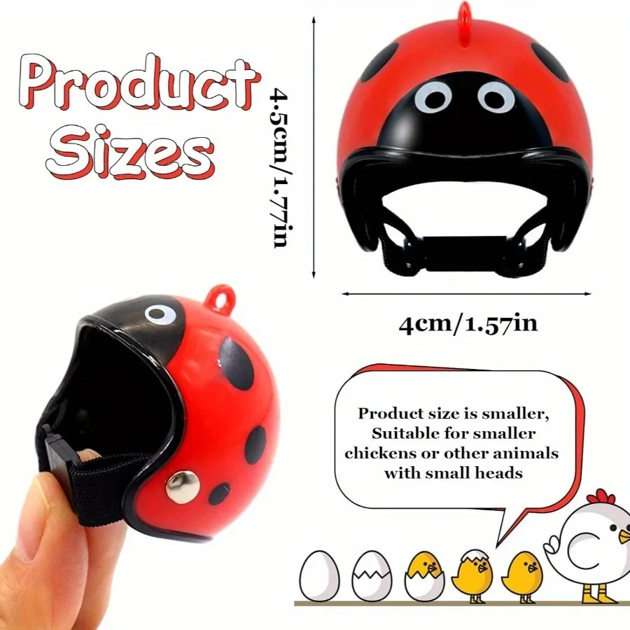 خوذة دجاج مرنة قابلة للتعديل - قبعة طيور آمنة، أزياء الحيوانات الأليفة للدجاج/الببغاء/الببغاء والدجاج الصغير للحيوانات الأليفة