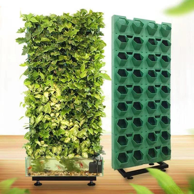 

Wall screen partition multi-layer flower stand rooftop balcony growing vegetables